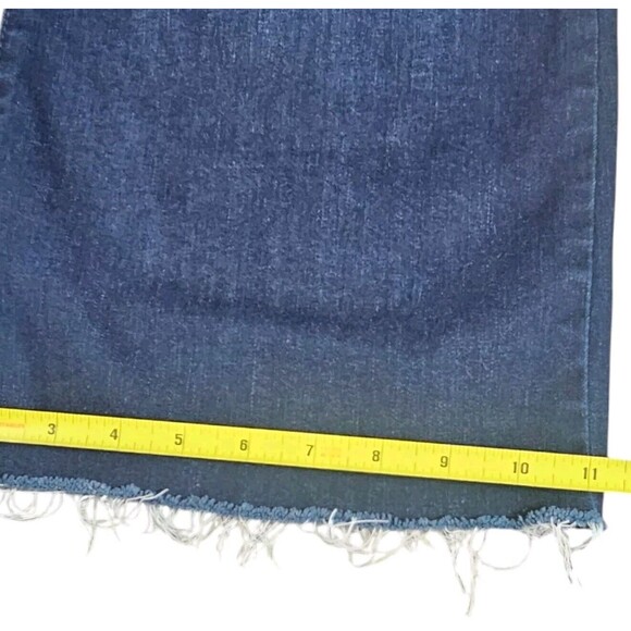 Hollister High Rise Culotte Classic Stretch Jeans Size 23 X 22 Raw Hem Blue - Picture 6 of 9